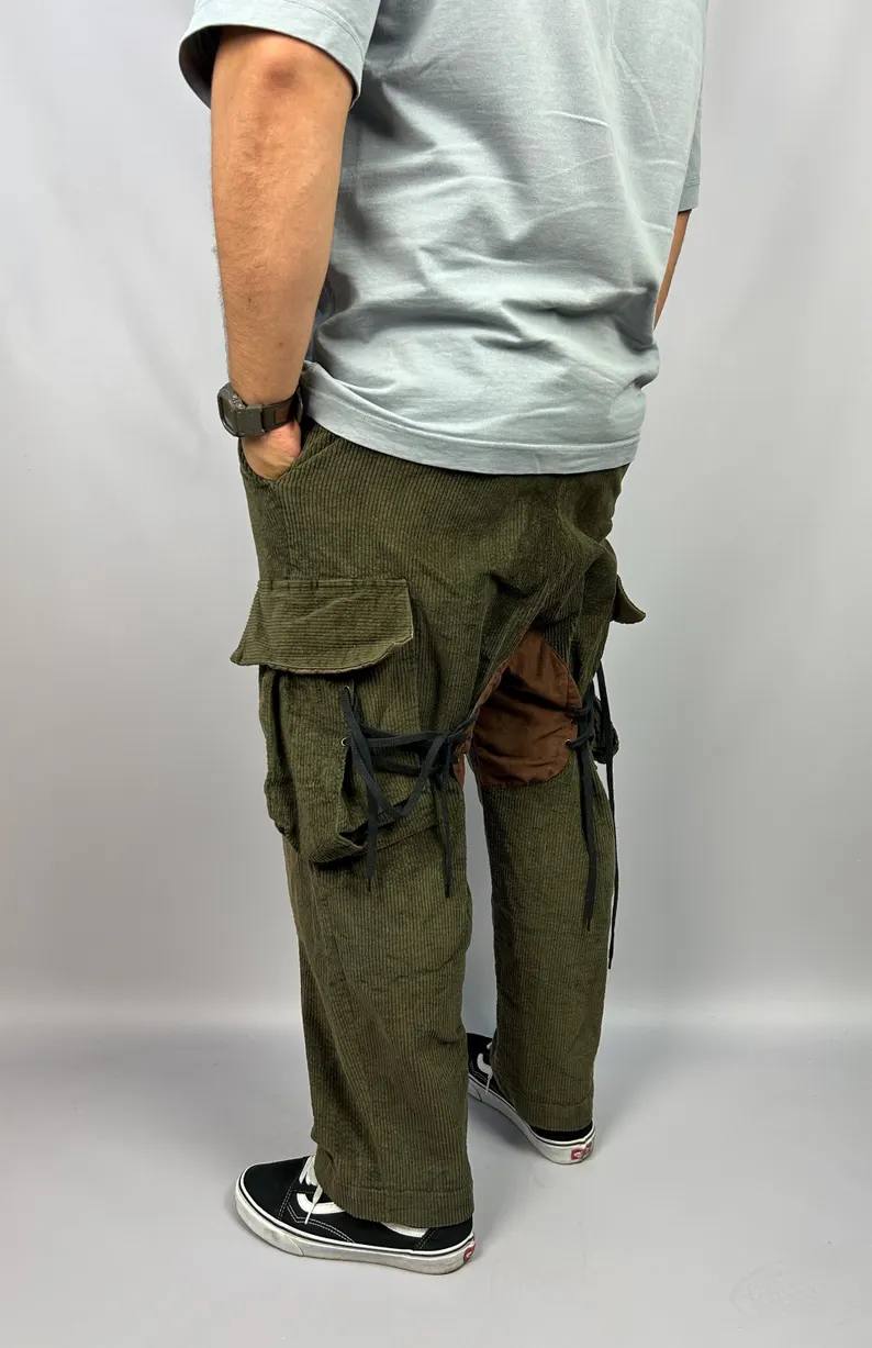 il_794xN.6219050851_i9yg KAPITAL WALLABY Cargo Corduroy Pants Size 3 / W32 RARE - Image 1