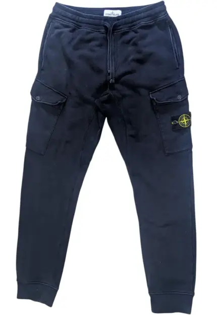 Stone Island Black Cargo Sweatpants